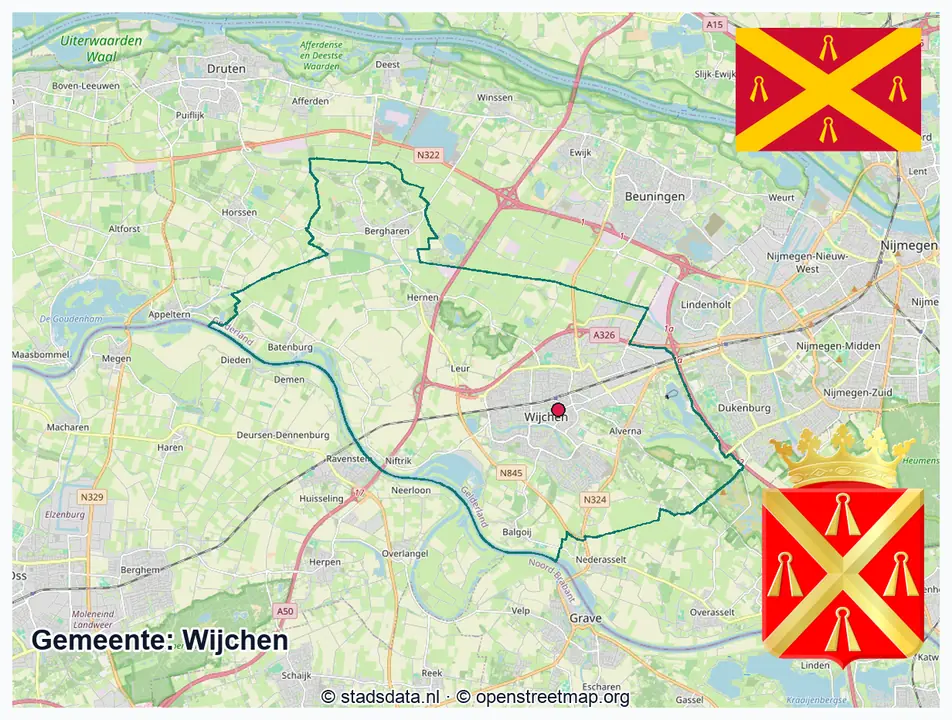 Schematische gemeentegrens Wijchen